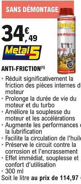 Metal5 Anti-friction