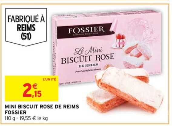 mini biscuit rose de reims fossier