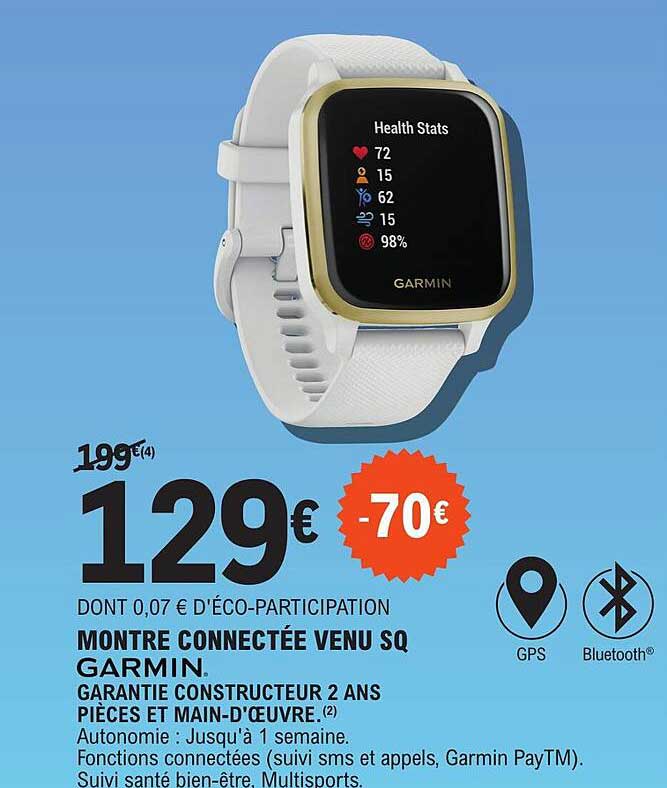 montre connectée venu sq garmin