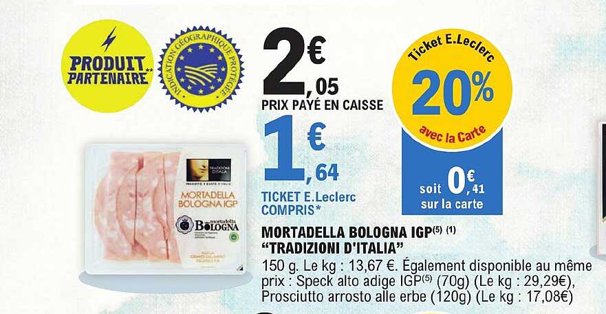 mortadella bologna igp "tradizioni d'italia