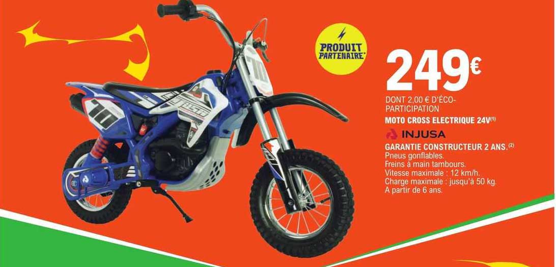 moto cross électrique 24v injusa