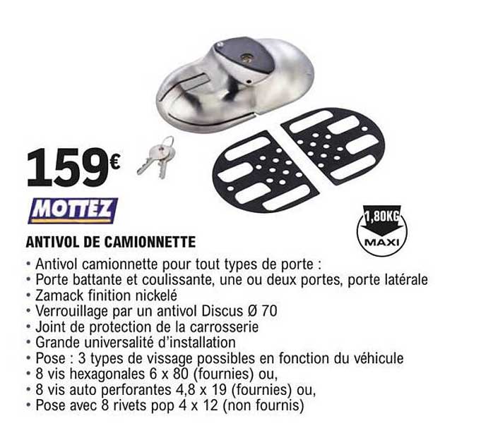 mottez antivol de camionnette