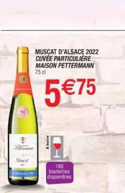 muscat d'alsace 2022 cuvé particulière maison pettermann