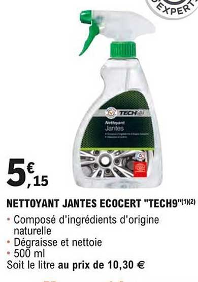 nettoyant jantes ecocert "tech9"