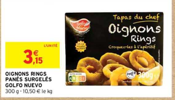 Oignons Rings Panés Surgelés Golfo Nuevo