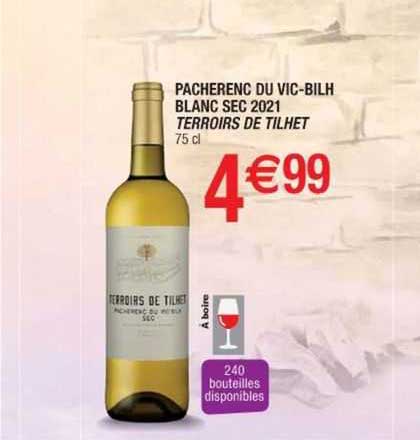 pacherenc du vic-bilh blanc sec 2021 terroirs de tilhet