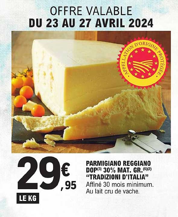 parmigiano reggiano dop 30% mat.gr. "tradizioni d'italia"