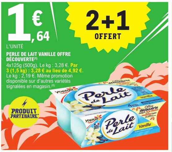 Perle De Lait Vanille Offre Découverte