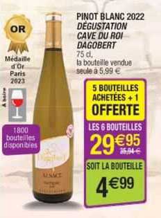 pinot blanc 2022 dégustation cave du roi dagobert