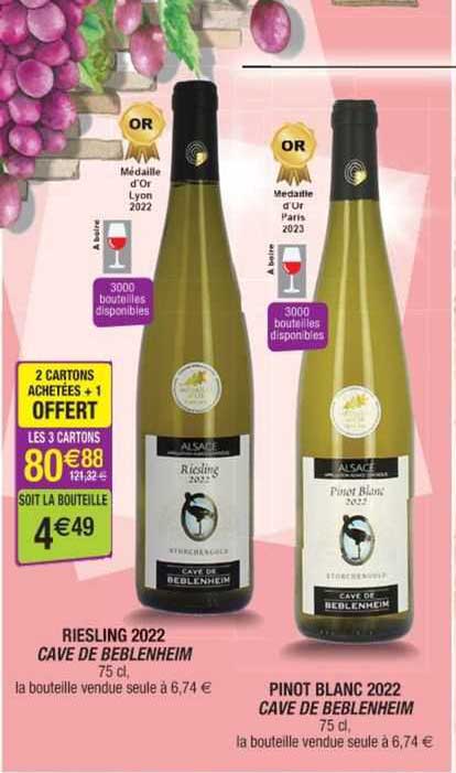 pinot blanc ou riesling 2022 cave de beblenheim