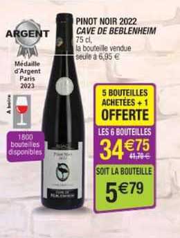 pinot noir 2022 cave de beblenheim