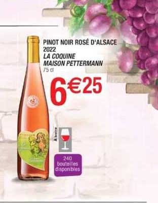 pinot noir rosé d'alsace 2022 la coquine maison pettermann