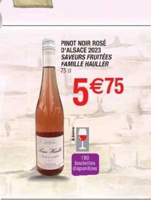 pinot noir rosé d'alsace 2023 saveurs fruitées famille hauller