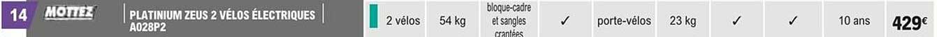 platinium zeus 2 vélos électriques a028p2 mottez