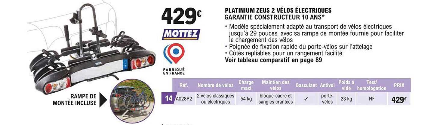 platinium zeus 2 vélos électriques mottez
