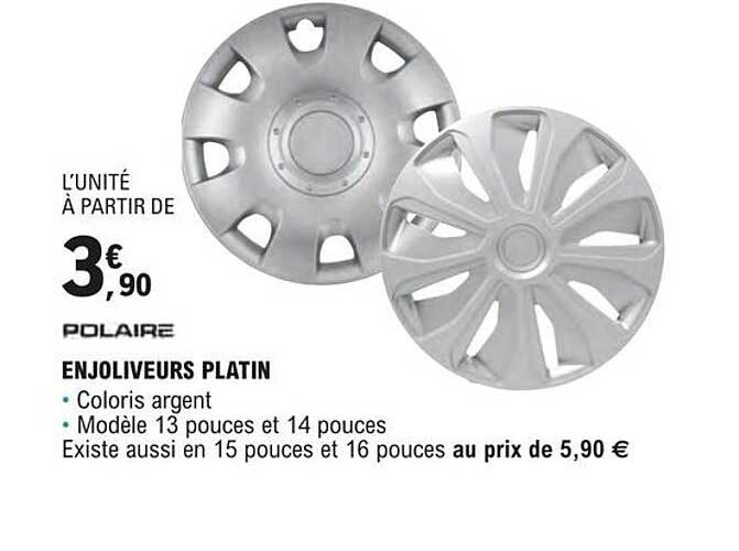 polaire enjoliveurs platin