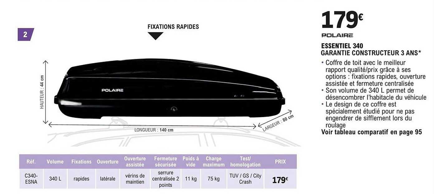 polaire essentiel 340 garantie constructeur 3 ans