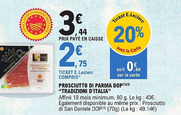 prosciutto di parma dop "tradizioni d'italia"