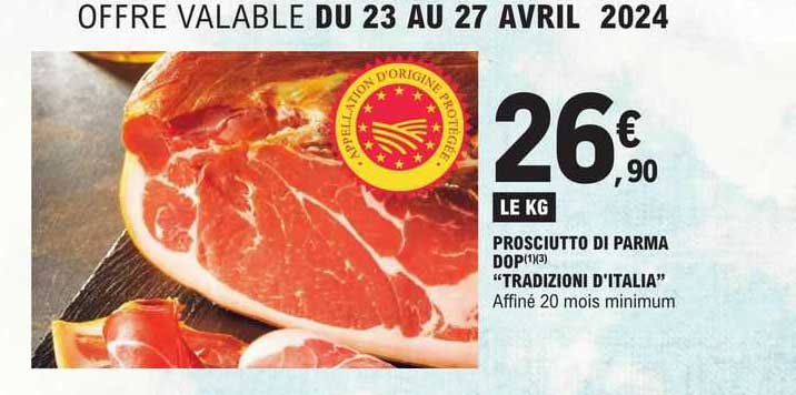 prosciutto di parma dop "tradizioni d'italia"