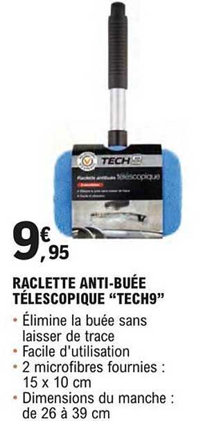 raclette anti-buée télescopique "tech9"