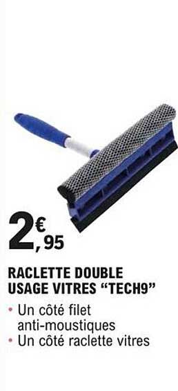 raclette double usage vitres "tech9"