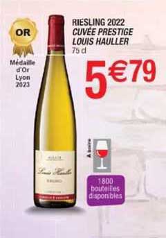riesling 2022 cuvée prestige louis hauller
