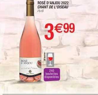 rosé d'anjou 2022 chant de l'oiseau