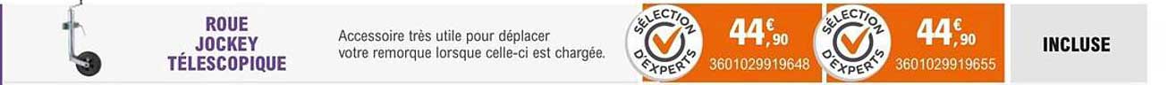 roue jockey télescopique