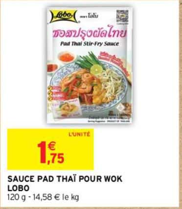 sauce pad thaï pour wok lobo