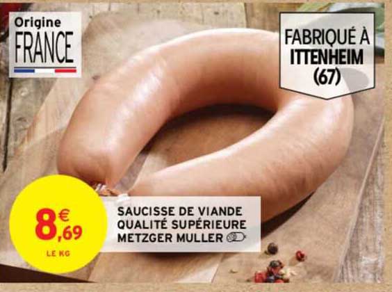 saucisse de viande qualité supérieure metzger muller