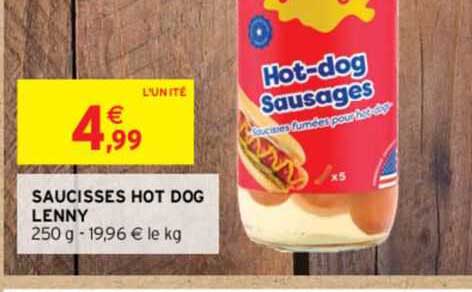 saucisses hot dog lenny