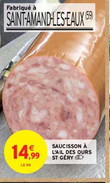 saucisson à l'ail des ours st géry