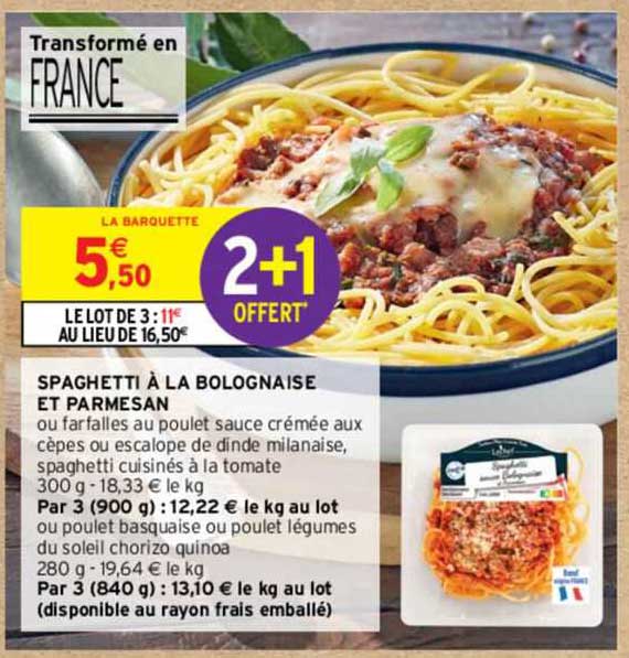 Spaghetti à La Bolognaise Et Parmesan