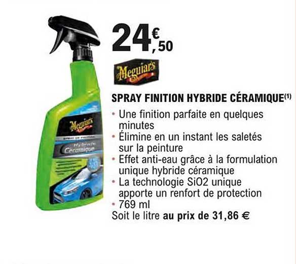 spray finition hybride céramique meguiars