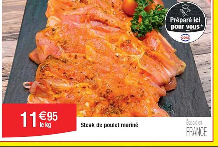 Steak De Poulet Mariné