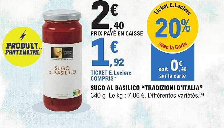 sugo al basilico "tradizioni d'italia"