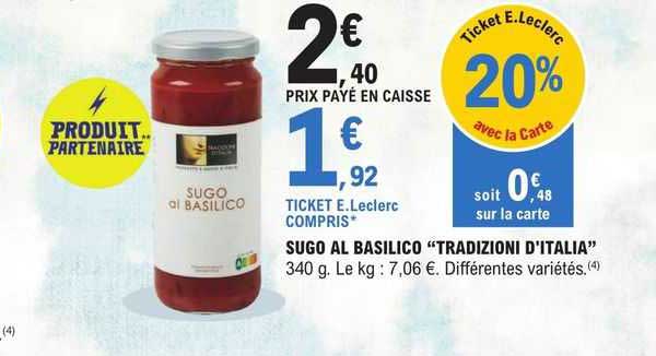 sugo al basilico "tradizioni d'italia"