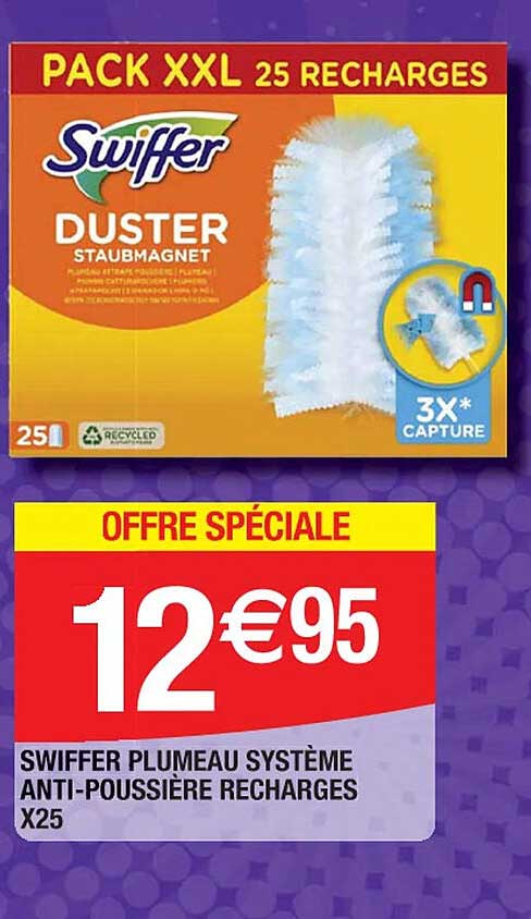 swiffer plumeau système anti-poussière recharges x25