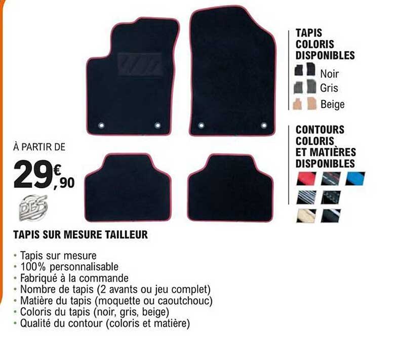 tapis sur  mesure tailleur