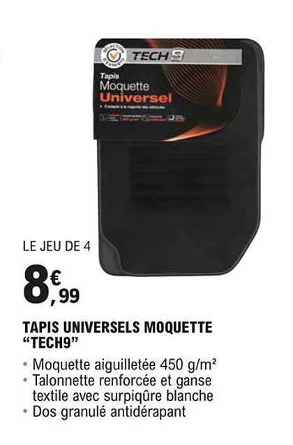 tapis universels moquette "tech9"