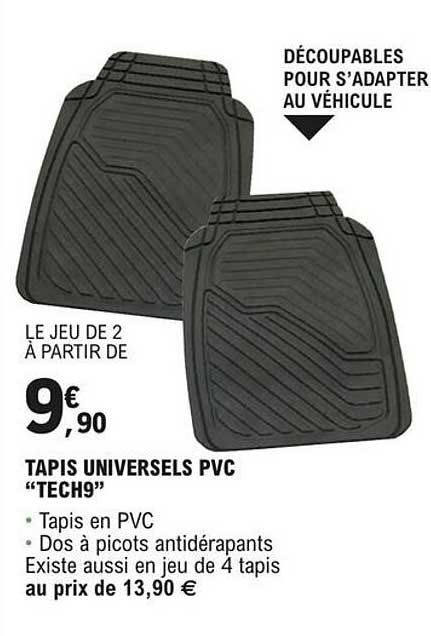 tapis universels pvc "tech9"