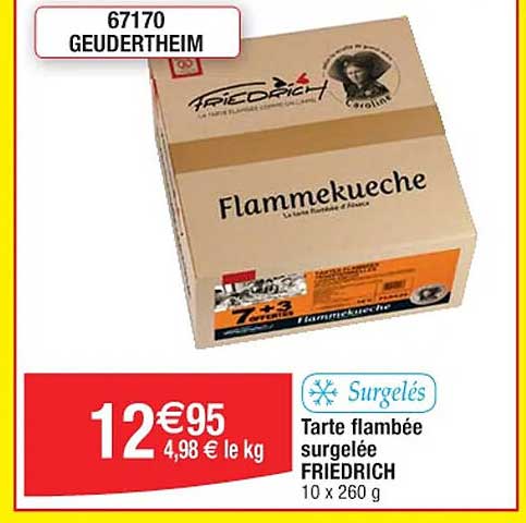 tarte flambée surgelée friedrich