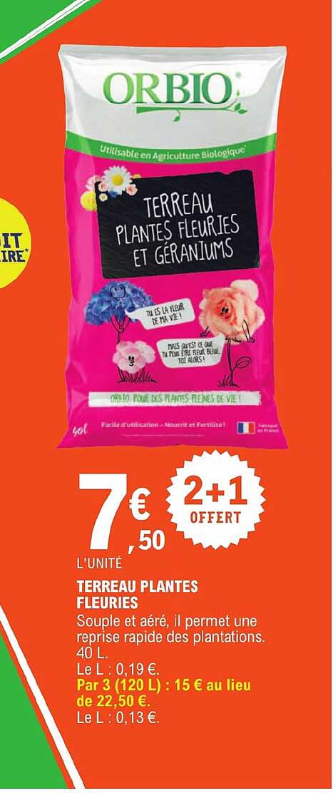 terreau plantes fleuries