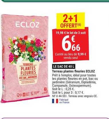 terreau plantes fleuries ecloz