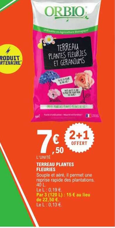 terreau plantes fleuries