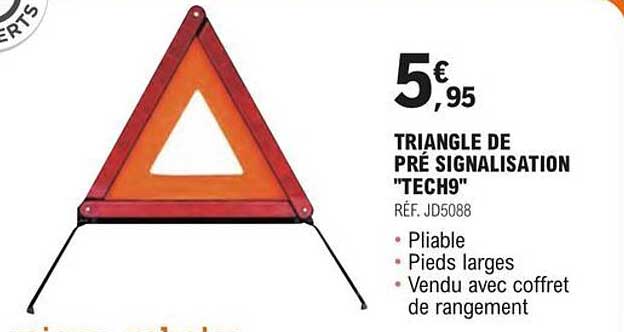 triangle de pré signalisation "tech9"