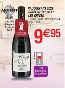 vacqueyras 2021 domaine brunely les grives