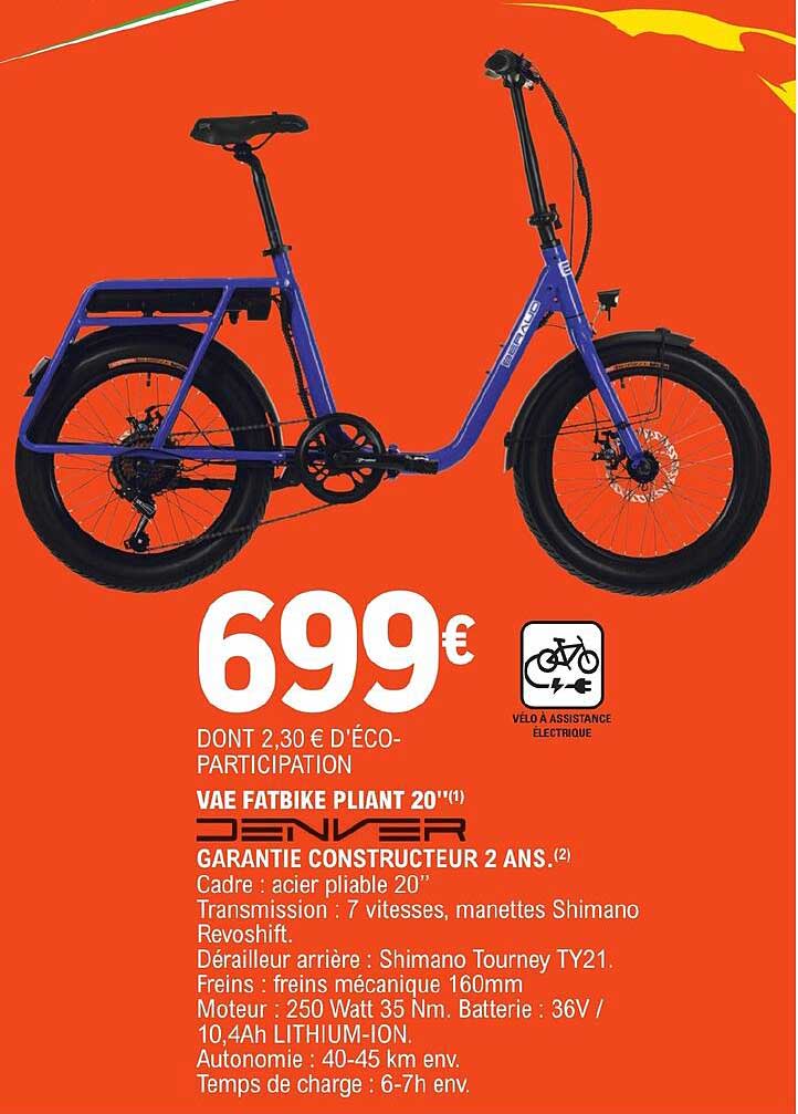 vae fatbike pliant 20" denver