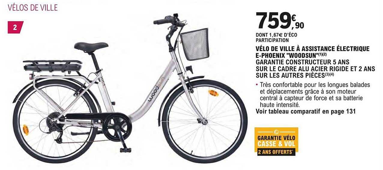 vélo de ville à assistance électrique e-phoenix "woodsun"