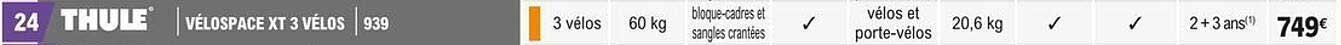 vélospace xt 3 vélos thule
